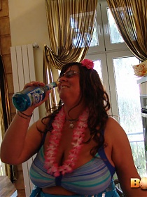 NatureBreasts.com - Cindy drinks a cocktail